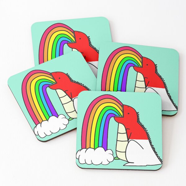 Item preview, Dinosaur Eating Rainbows designed and sold by stillballin.