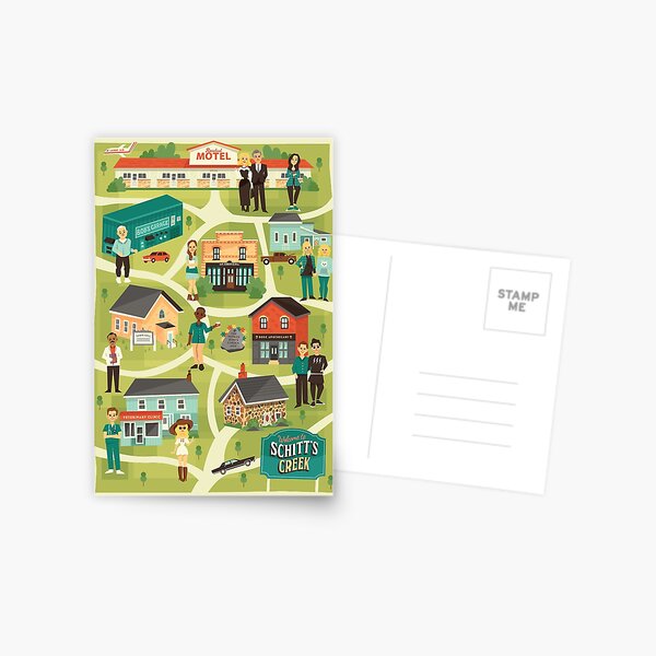 Stadtkarte Postkarte