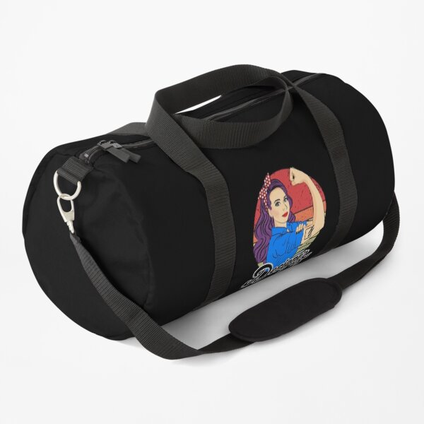 Designer Vintage Retro Strong Woman Designer Love Duffle Bag