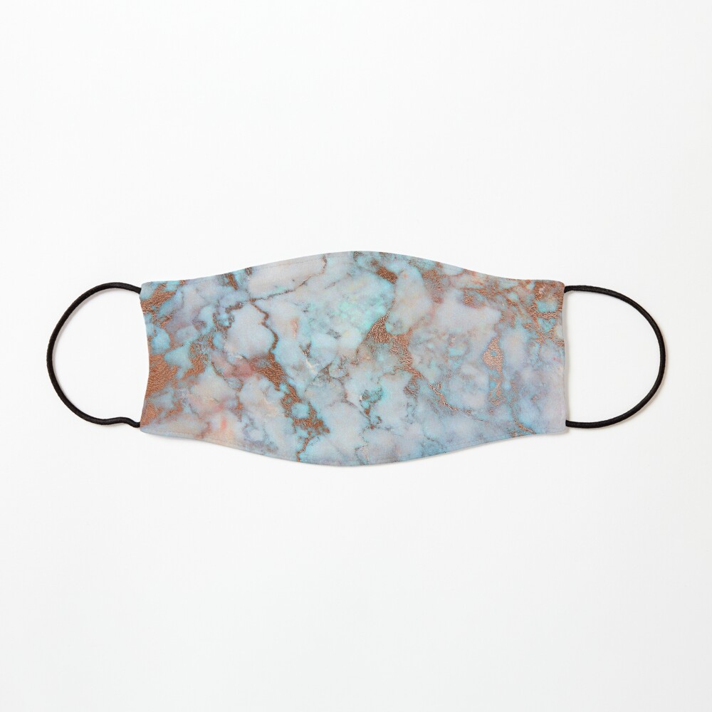 Copper Veins on light blue marble Mask