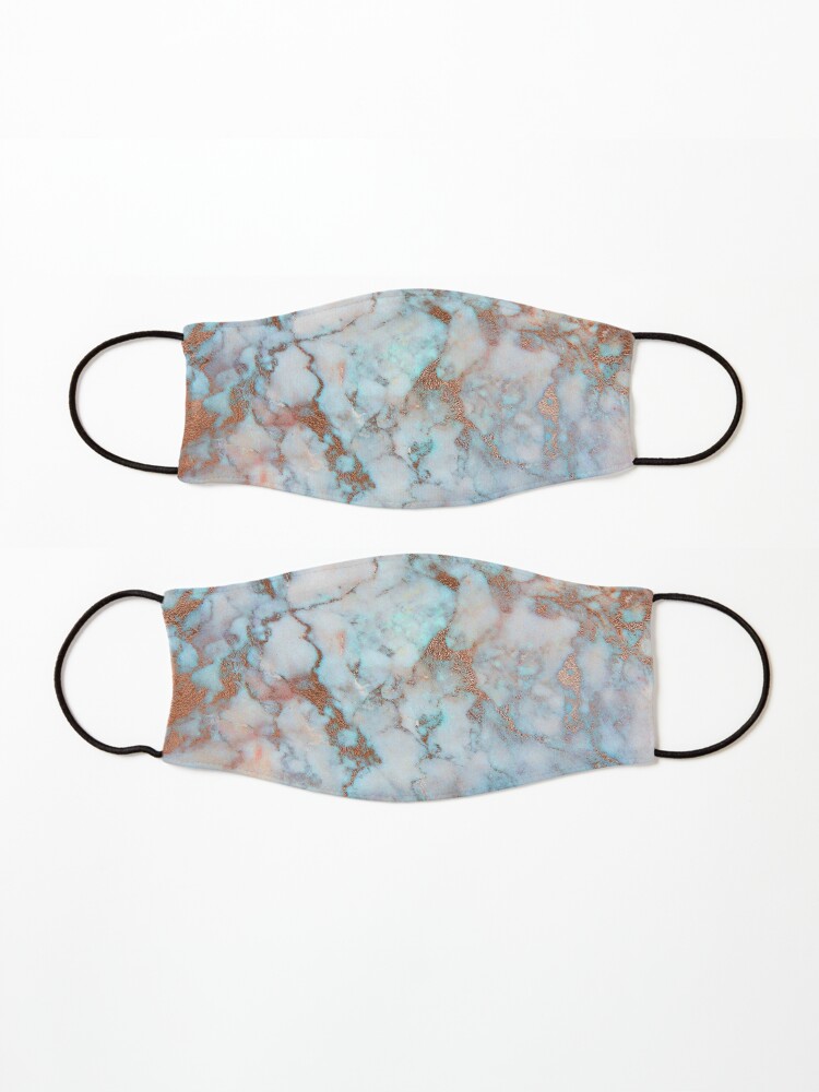 Alternate view of Copper Veins on light blue marble Mask