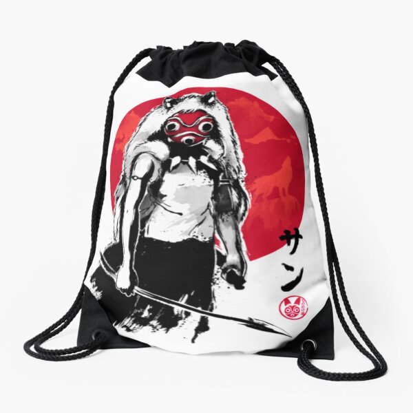 Princess of the forest sumi-e Drawstring Bag