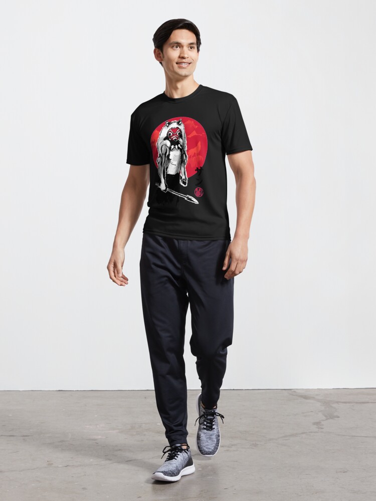 Alternate view of Princess of the forest sumi-e Active T-Shirt