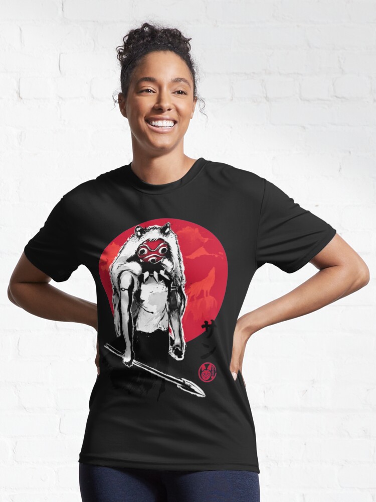 Alternate view of Princess of the forest sumi-e Active T-Shirt