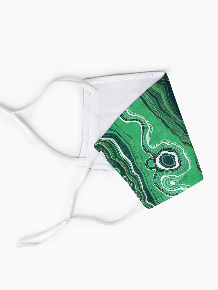 Alternate view of Malachite Green Marble with Gold Veins VI Mask