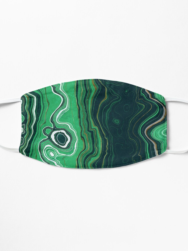 Alternate view of Malachite Green Marble with Gold Veins VI Mask