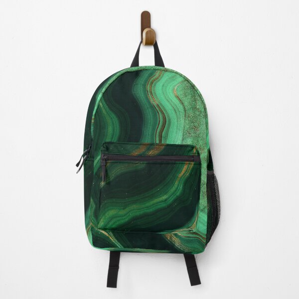 Item preview, Faux Malachite Green Marble with Gold Veins V designed and sold by MysticMarble.
