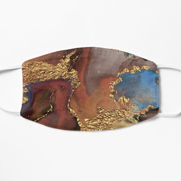 Stylish Girly Trend Autumn Ink Faux Marble Texture Flat Mask