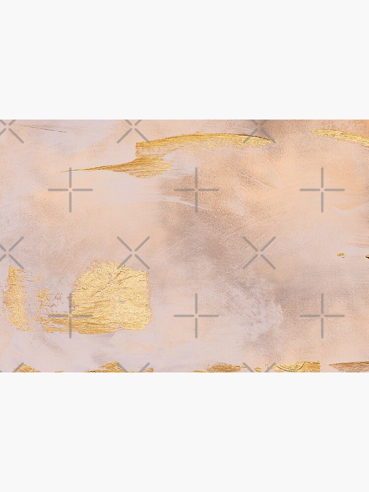 Gold Glamour on Rose Gold Blush Watercolor Texture by MysticMarble