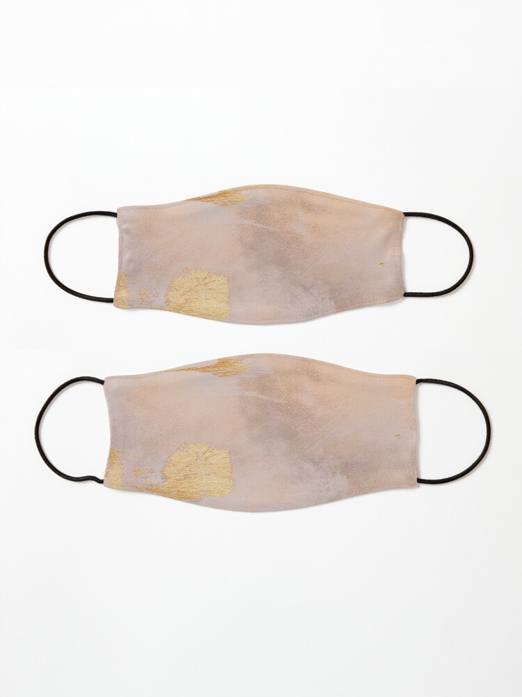 Alternate view of Gold Glamour on Rose Gold Blush Watercolor Texture Mask