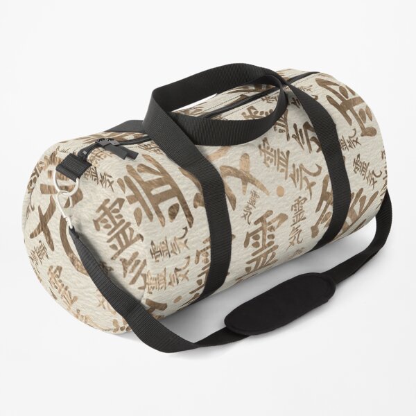 Reiki Symbols Pattern - pastel gold on canvas Duffle Bag