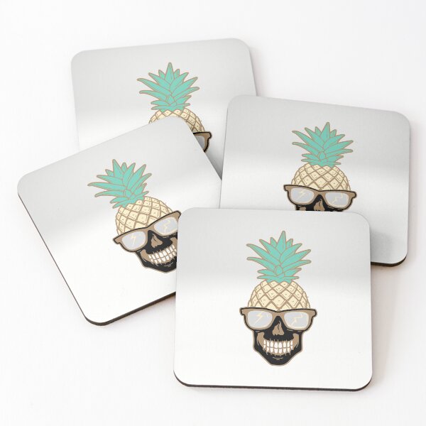 Item preview, Pineapple skull with glasses designed and sold by Delicarte.