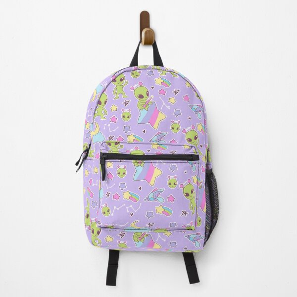 Item preview, Pastel Aliens on Purple designed and sold by Cass Noel Studio.