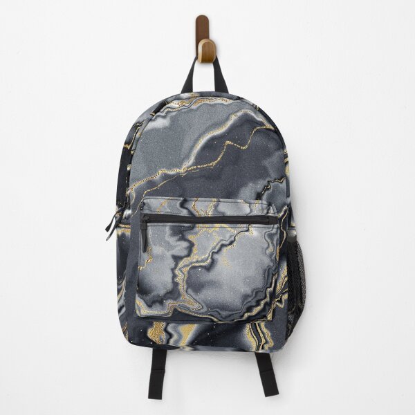 Item preview, Gray and Black Ink Faux Marble with Gold Veins designed and sold by MysticMarble.