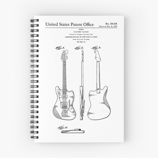 Item preview, Jazzmaster Guitar Patent designed and sold by ihardalov.