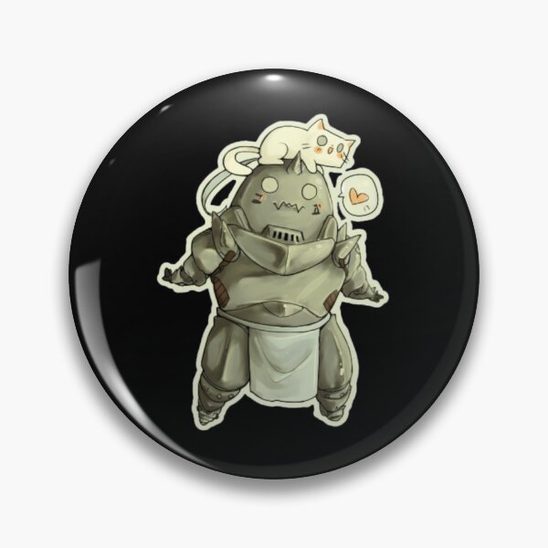 Metall Robot loves Cats Pin