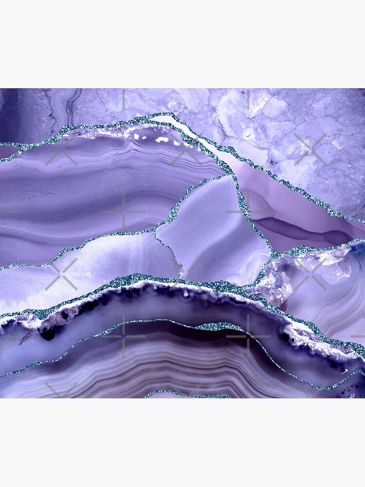 Purple Mermaid Glitter Agate and Marble Landscape by MysticMarble