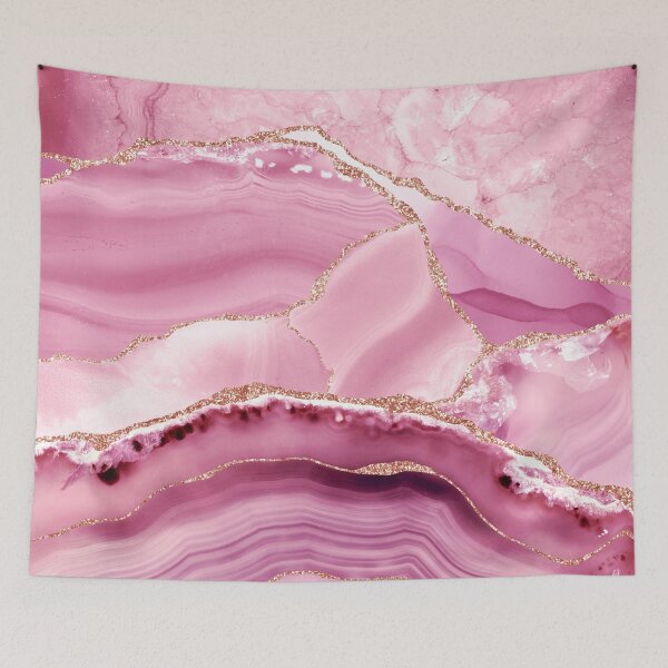 Item preview, Pink And Gold Faux Marble Landscapes  designed and sold by MysticMarble.