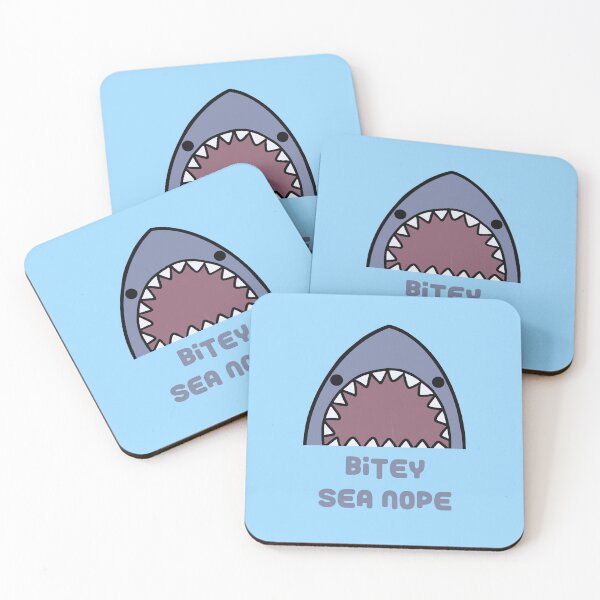 Item preview, Bitey sea nope cute shark designed and sold by Pickle-Lily.