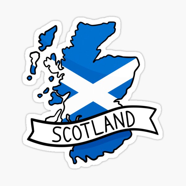 Scotland Flag Map Sticker Sticker