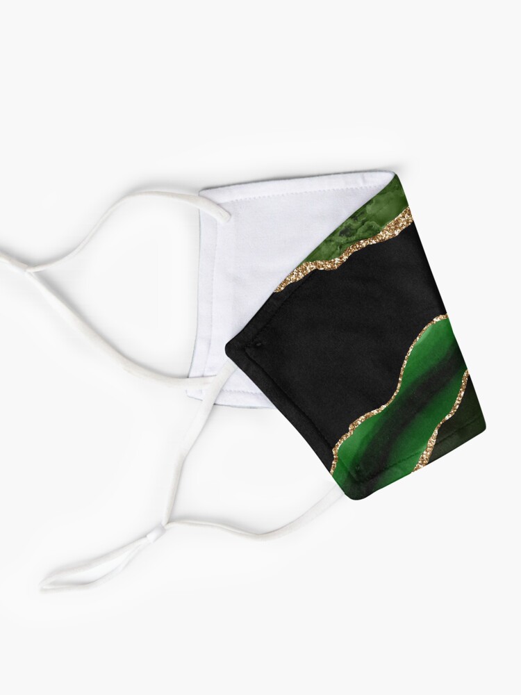 Alternate view of Emerald Green Malachite Marble Mask