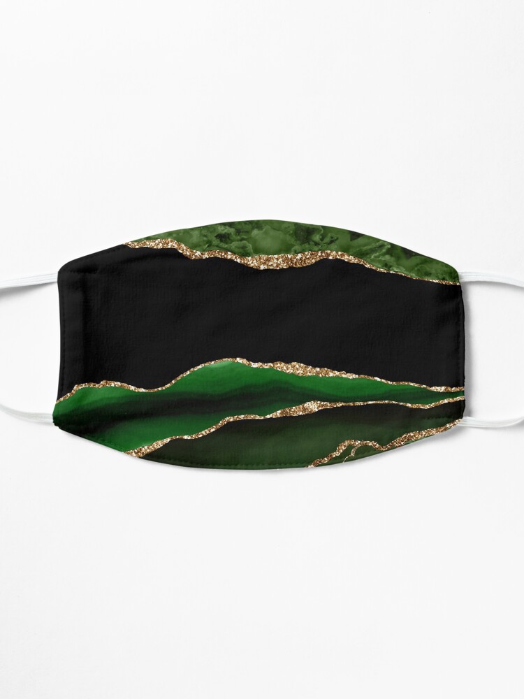 Alternate view of Emerald Green Malachite Marble Mask