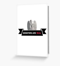monsters are real (weeping angel version 3) Greeting Card