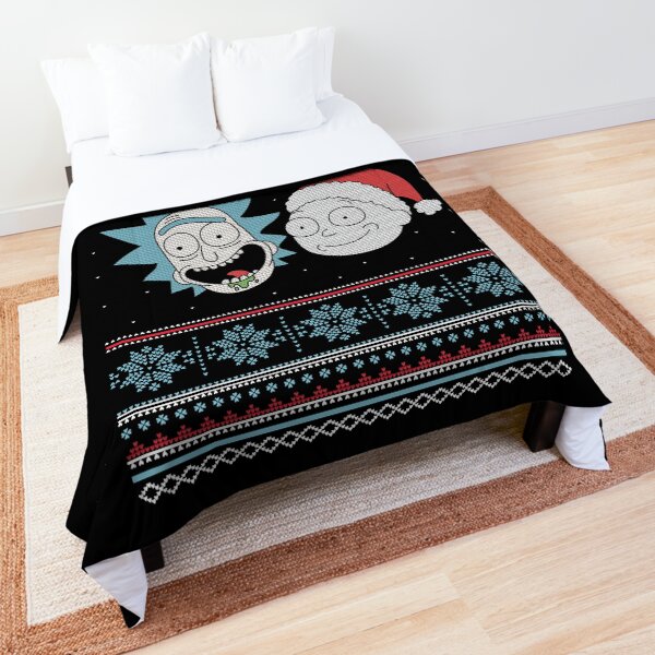 Rick and Morty Merry Schwiftmas Comforter