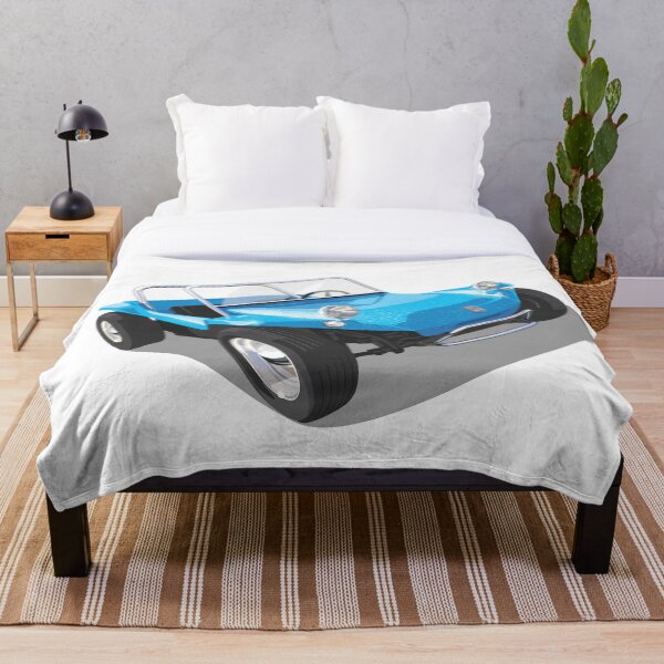 Beach Buggy Blue Throw Blanket