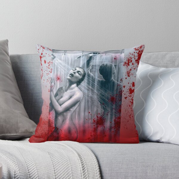 Shower Slasher Throw Pillow