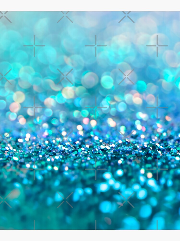 Mermaid Ocean Blue Blush Glitter by MysticMarble