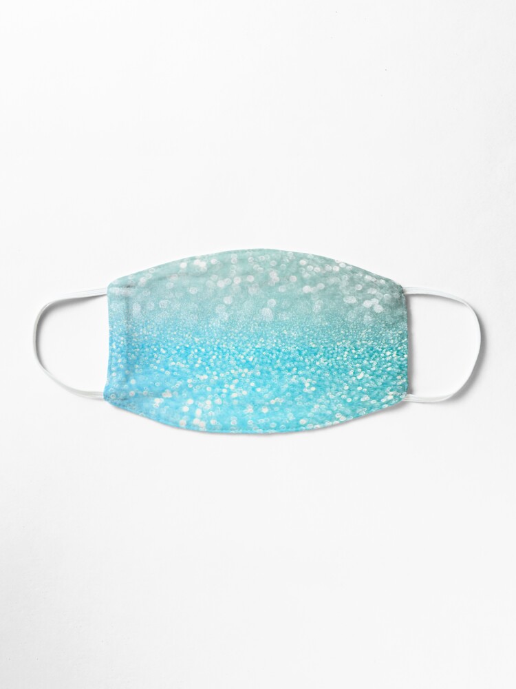 Alternate view of Mermaid Ocean Blue Blush Glitter Mask