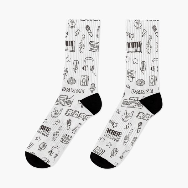 Item preview, Music Lovers Retro Doodle Pattern designed and sold by rustydoodle.