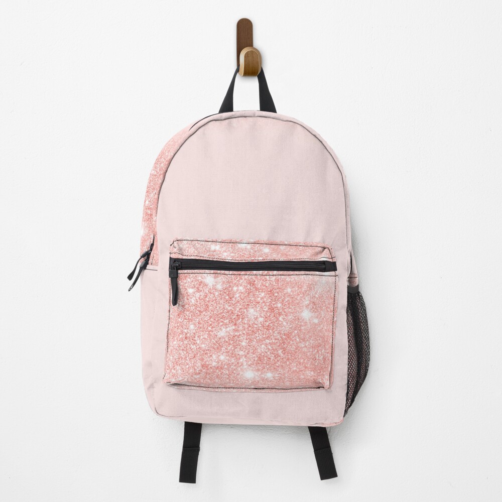 Blush Rosegold Glitter Backpack