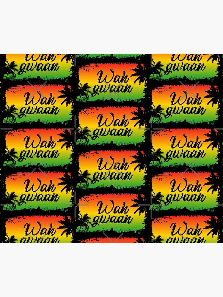 "Wah Gwaan Jamaican Hello Slang Saying" Shower Curtain by HotHibiscus