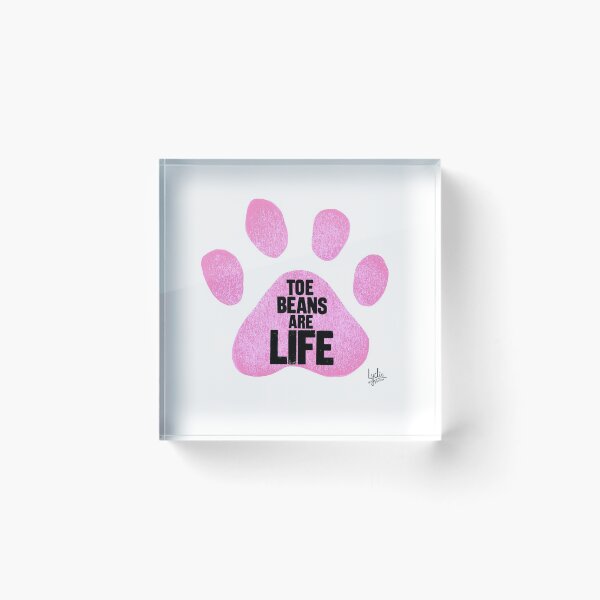 Item preview, Toe Beans Are Life Pink Paw Print designed and sold by Lydia-Artwork.