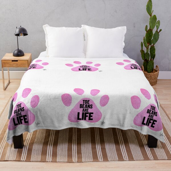 Item preview, Toe Beans Are Life Pink Paw Print designed and sold by Lydia-Artwork.