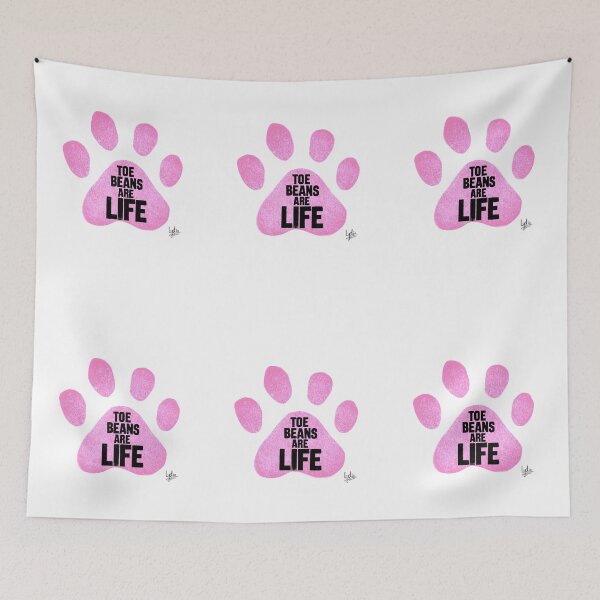Item preview, Toe Beans Are Life Pink Paw Print designed and sold by Lydia-Artwork.