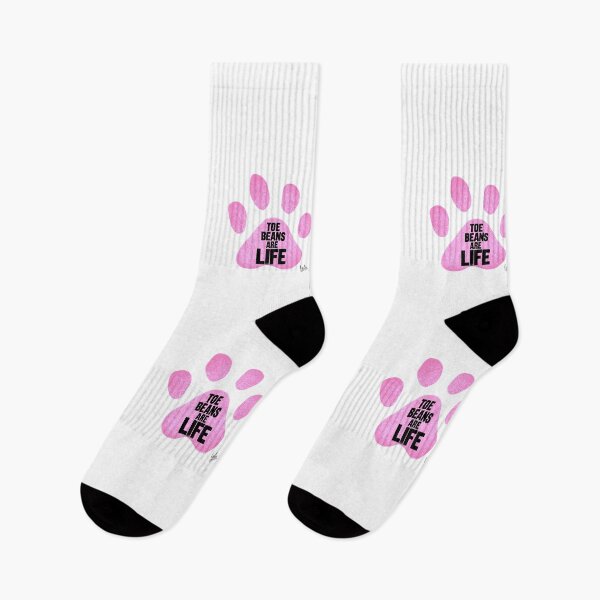 Item preview, Toe Beans Are Life Pink Paw Print designed and sold by Lydia-Artwork.