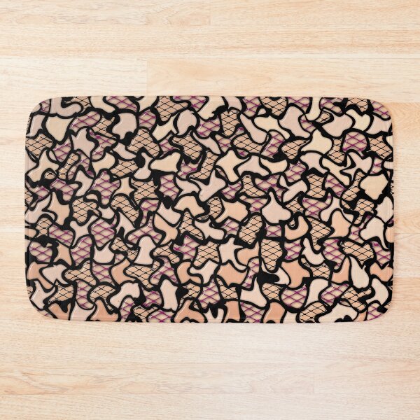 Item preview, Fishnet and Skin Tone Wobbly Mosaic Tiles Pattern designed and sold by MarkUK97.