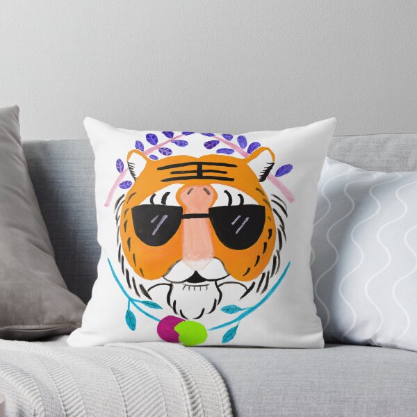 Item preview, Tigerhead and flowers (orange) designed and sold by LiceaGand.