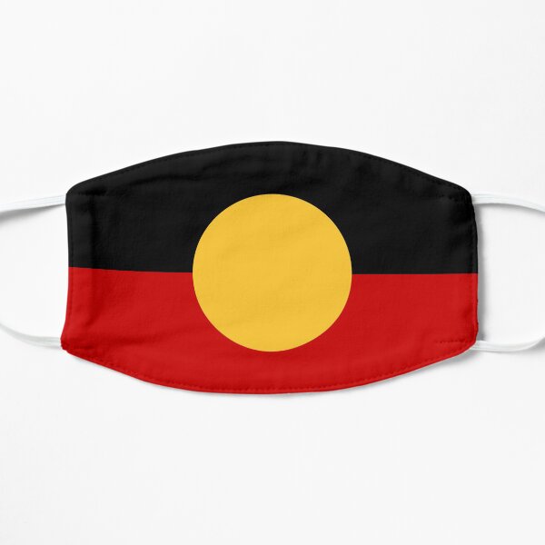 Australian Aboriginal Flag T-shirt Flat Mask