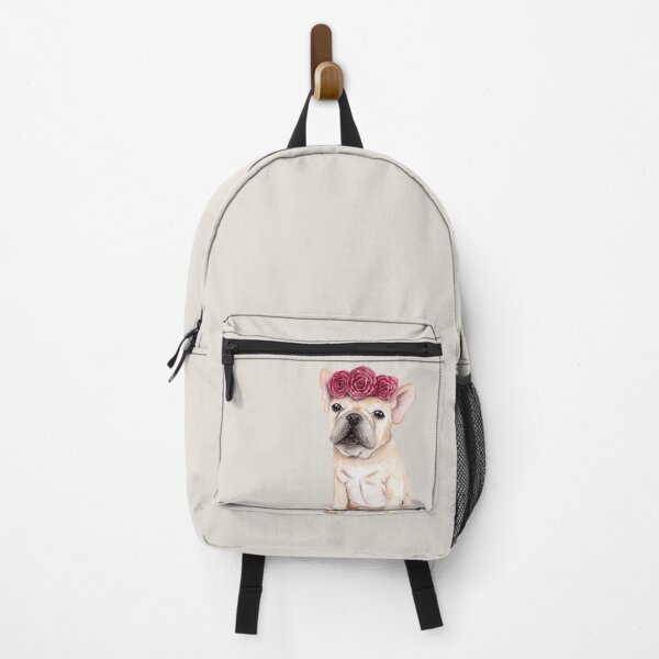 Item preview, Frenchie with Flowercrown - Watercolour Painting designed and sold by Pattokarts.