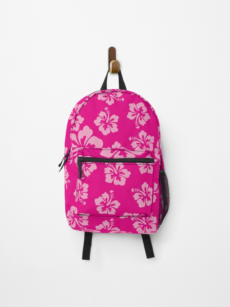 Pink flower backpack sale