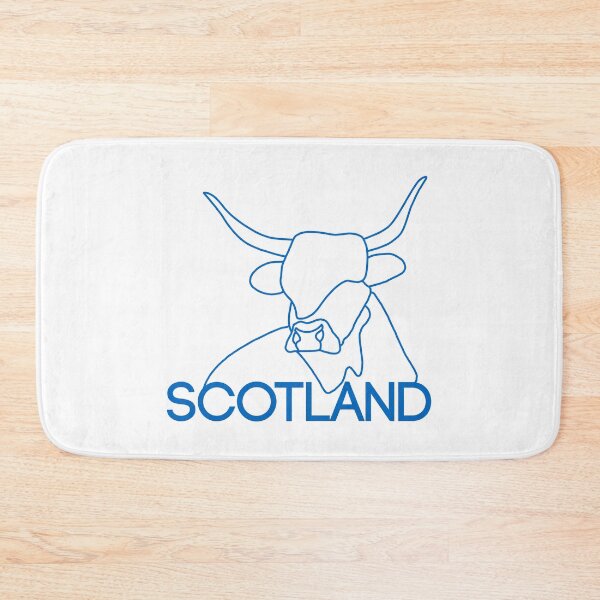 Item preview, Scottish Highland Cow Continuous Line Drawing (Blue) designed and sold by MacPean.