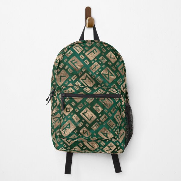 Item preview, Elder Runes - Futhark Pattern Gold on Malachite #2 designed and sold by Nartissima.