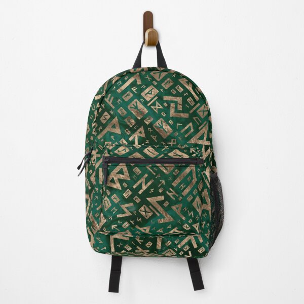 Item preview, Elder Runes - Futhark Pattern Gold on Malachite #1 designed and sold by Nartissima.