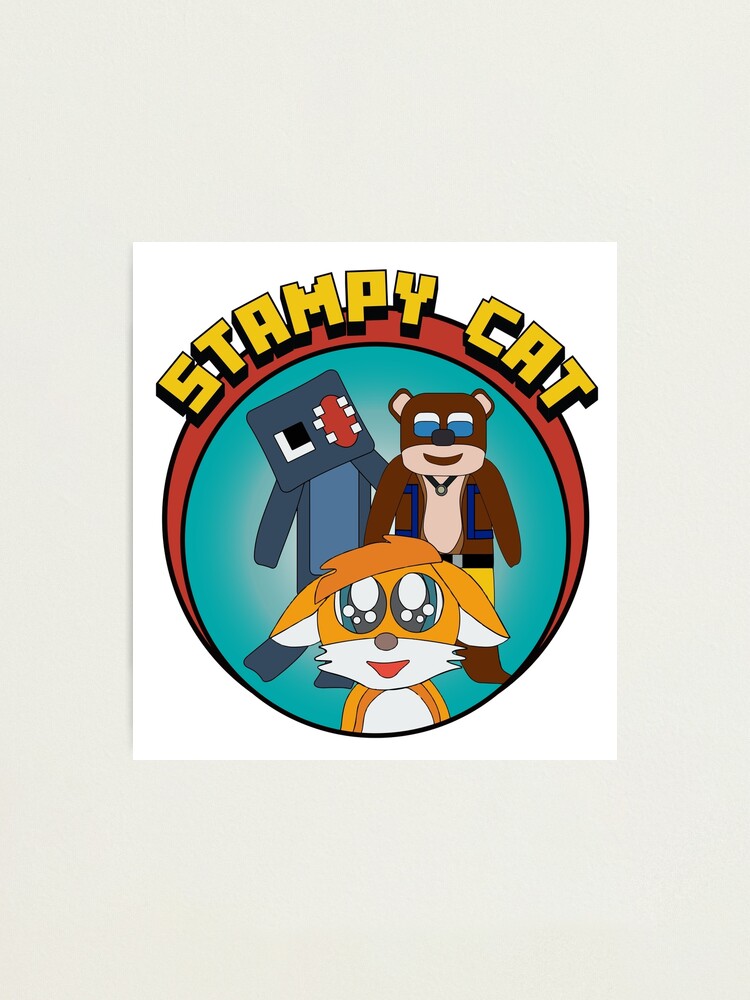 Minecraft Youtuber Stampy Cat Iballisticsquid L For Lee X Photographic Print By Truefanatics Redbubble