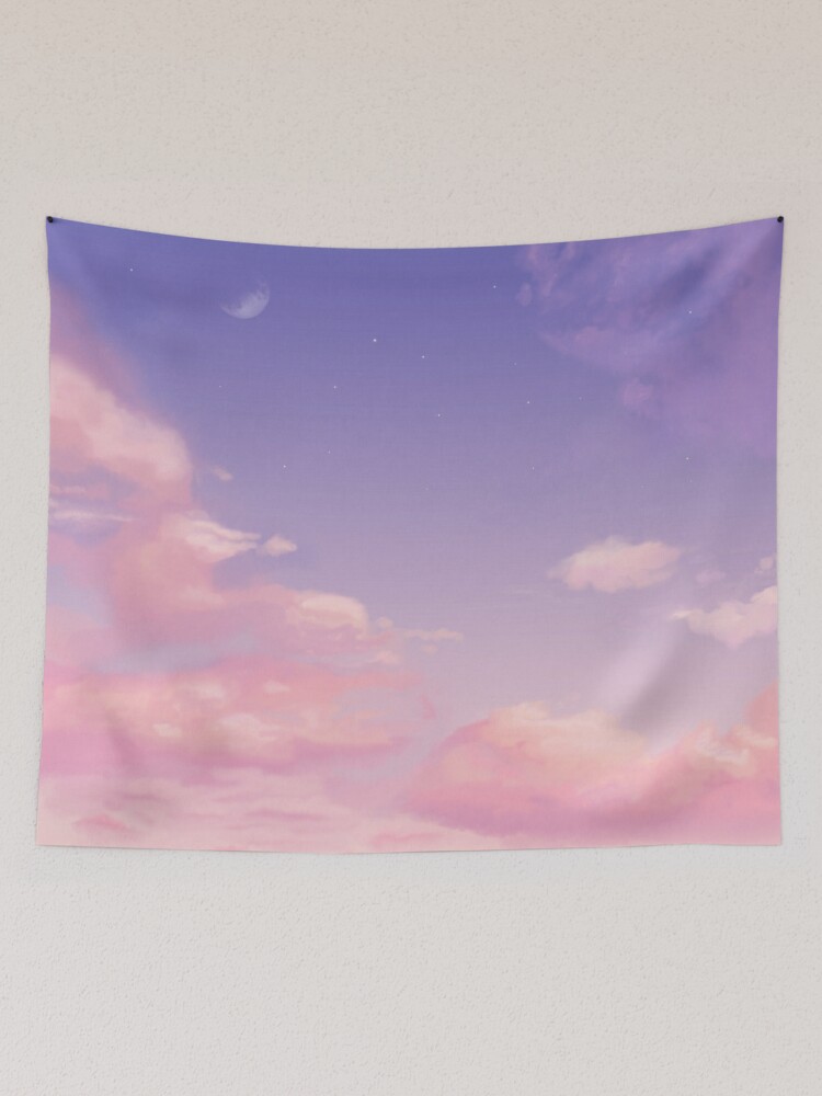 Tapestry, Sky Purple Aesthetic Lofi designed and sold by trajeado14