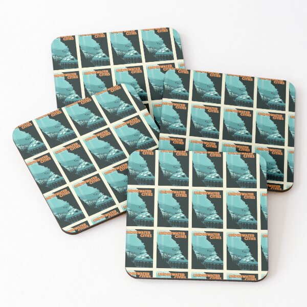 Item preview, Underwater Cities Board Game- Minimalist Travel Poster Style - Gaming Art designed and sold by MeepleDesign.